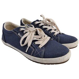 Taos Star Blue Low Top Tennis Shoes Sneakers Size 8.5 Indigo Comfort Canvas